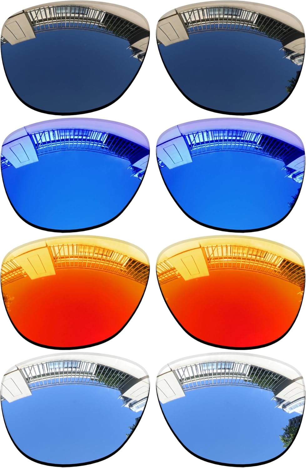 Acefrog Replacement Lenses for Oakley Frogskins OO9013 Sunglasses - 4 Pairs Polarized Lenses with UV400 Protection, Scratch & Impact Resistant, Precision-fit