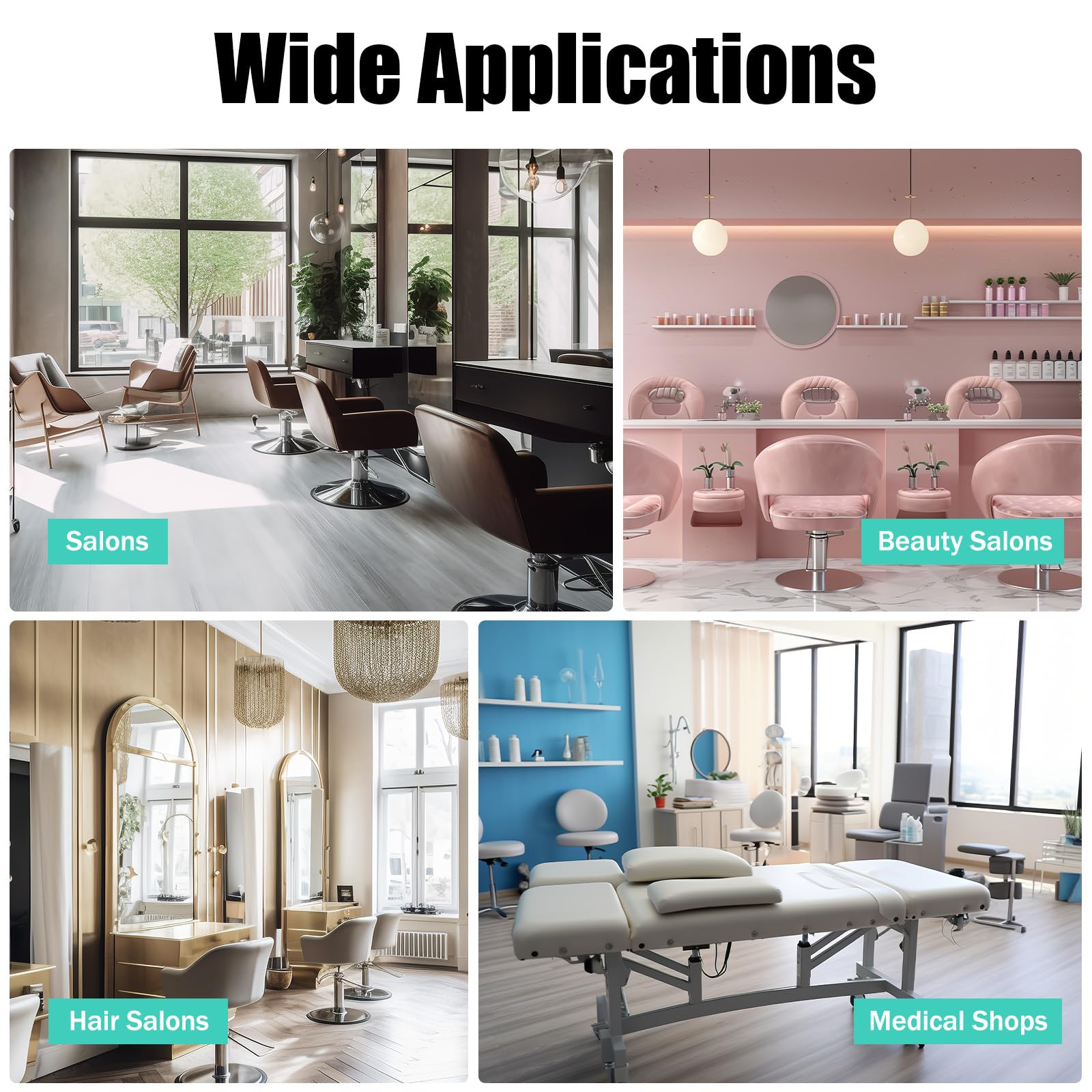 Purptarol 3 Tier Salon Rolling Trolley Cart Beauty Trolley Cart with Wheels Mobile Medical Salon Organizing Handcart with Wheels and Tray for Massage Tattoo Facials