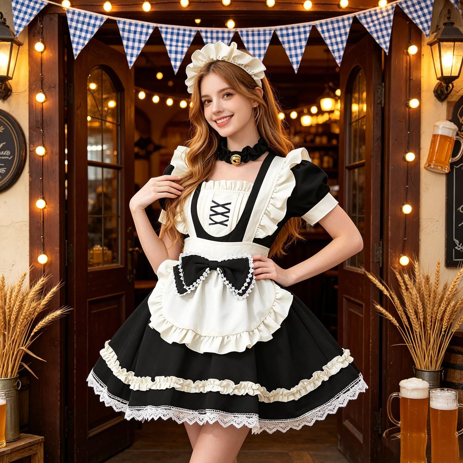 Elegante conjunto disfraz para mujer Classic Attire para cosplay fiestas temáticas.