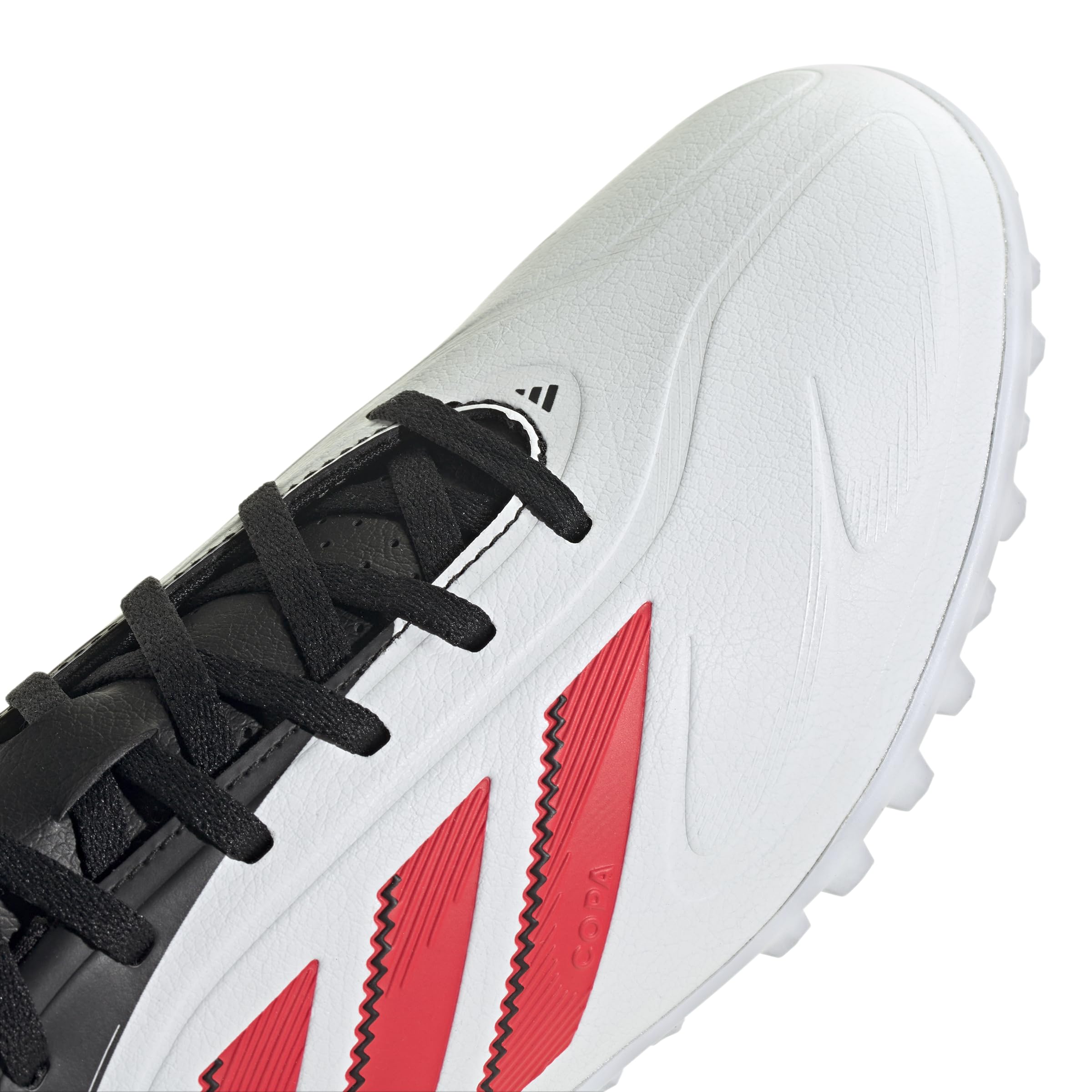 adidas Unisex Copa Pure 3 Club Turf Sneaker, White/Lucid Red/Black, 10 US Men