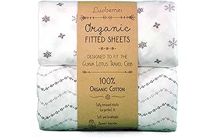 Lotus Guava Travel Crib Organic Cotton Sheets (Set of 2)
