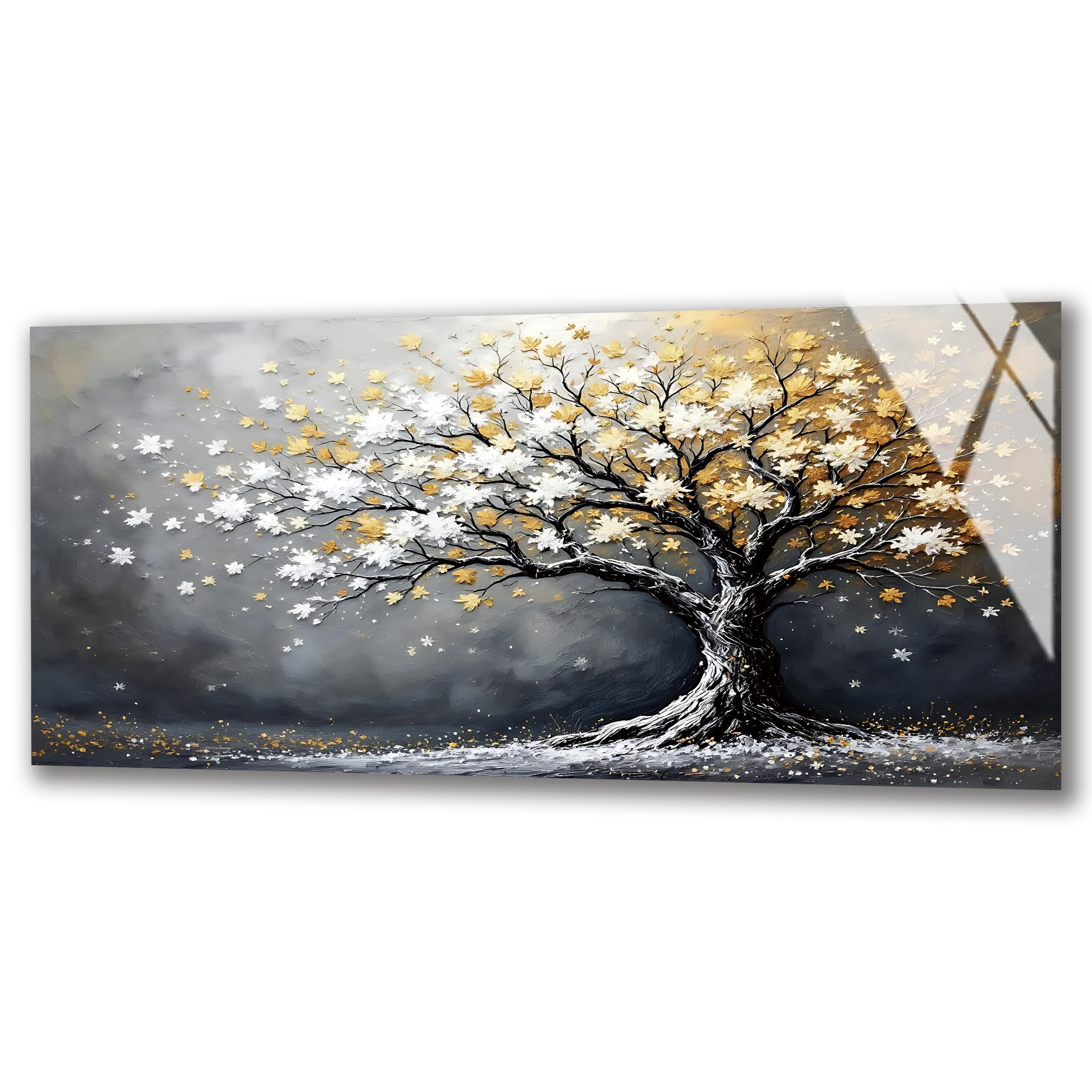 Photo 1 of The Tree of Life Tempered Glass Backsplash for Kitchen Stove 30"x18"