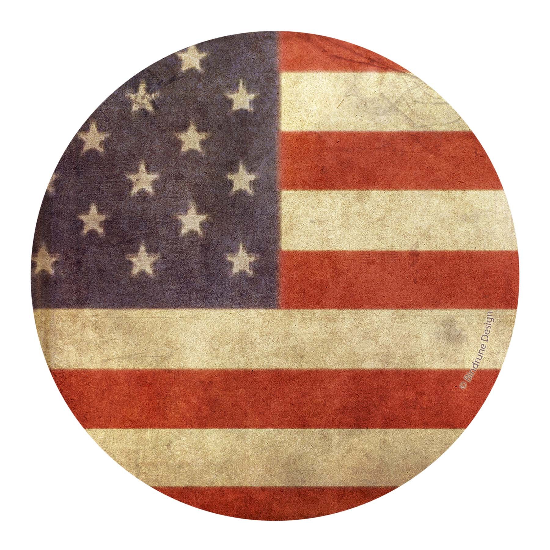 Thirstystone Patriotic Coasters, All Natural Stone with Non-Slip Cork Backing, Drink Absorbent & Protects Table (Set of 4),Multicolor,4 inch,TSCH36