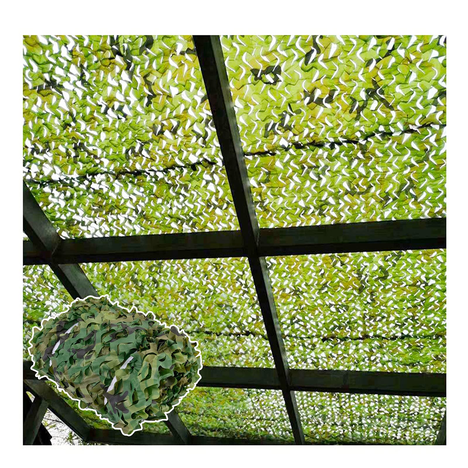 OUdini Camo Netting,Camouflage Net, Oxfabric Shade Camo Net Woodland Blinds, for Sunshade Camping Shooting Hunting/4 * 4M(13.12 * 13.12Ft)