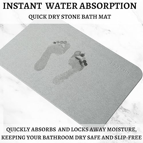 Miniatura 4 de ENKOSI Tapete de baño de piedra, tapete de baño de lujo, tapete de baño de piedra, tapete de baño de piedra para ducha, tapete de piedra de baño,
