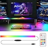 WILLED RGB Under Monitor Light Bar, Gaming Lights for Gaming Setup, RGB Desk Led with Remote Controller, 5V USB Led Light Bar, Keyboard Gaming Light for Desk/PC/Monitor/Computer/Setup/Room Accessories