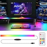 WILLED RGB Under Monitor Light Bar&comma; Gaming Lights for Gaming Setup&comma; RGB Desk Led with Remote Controller&comma; 5V USB Led Light Bar&comma; Keyboard Gaming Light for Desk&sol;PC&sol;Monitor&sol;Computer&sol;Setup&sol;Room Accessories