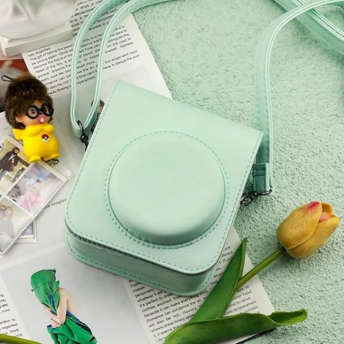 Miniatura 7 de Frankmate Funda protectora compatible con cámara Fujifilm Instax Mini 12 de película instantánea con bolsillo para accesorios y correa ajustable