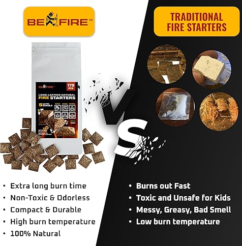 Miniatura 3 de Arrancador de fuego  175 piezas de arrancadores de fuego naturales de hasta 12 minutos de tiempo de combustión para chimenea interior, fogatas y