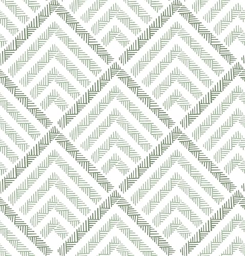 Cohoo Home Papel tapiz geométrico verde y blanco para despegar y pegar, papel adhesivo para armarios y cajones, papel adhesivo bohemio verde y