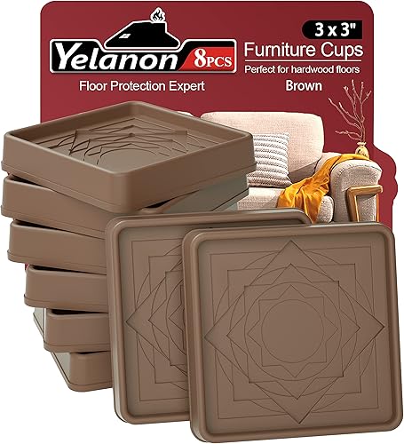 Posavasos para muebles, 8 piezas de 3 pulgadas, almohadillas antideslizantes para muebles, pisos de madera dura, agarraderas antideslizantes para