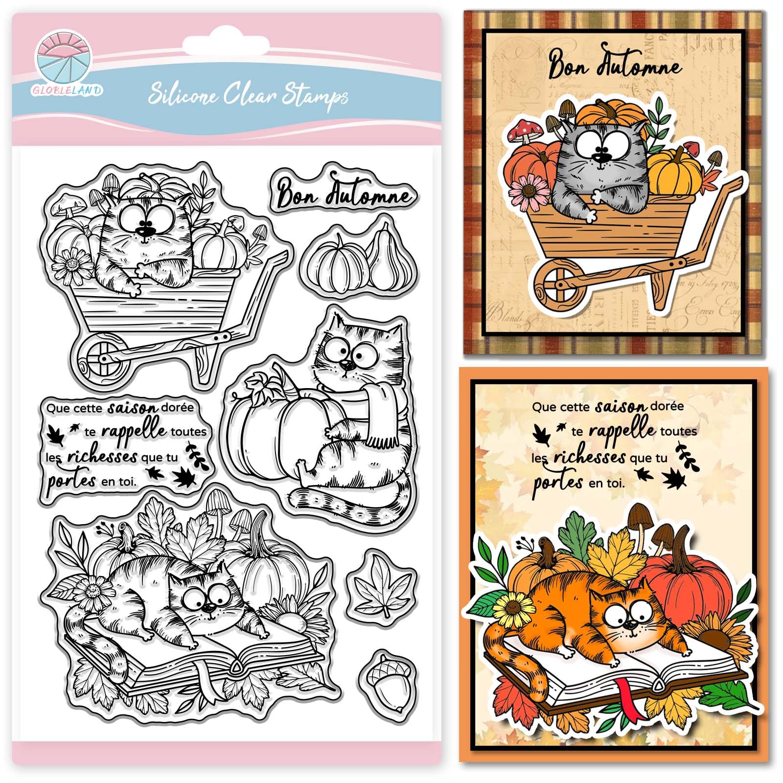 GLOBLELAND Tampon En Caoutchouc Texturé Vintage Motif Mosaïque Tampons De Montage En EVA Carreaux Motif Coin Arrière Ensemble De Tampons Pour La Fabrication De Cartes Bricolage Scrapbooking