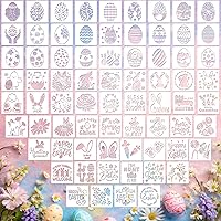 Vista 26 de Marspark 66 plantillas pequeñas de primavera y Pascua para manualidades, plantillas reutilizables de 3 pulgadas para pintar sobre madera, plantillas