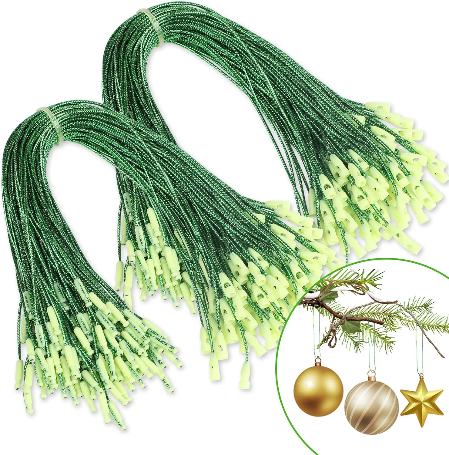 CCINEE 200 Pcs 7.9" Inch Christmas Ornaments String Hanger