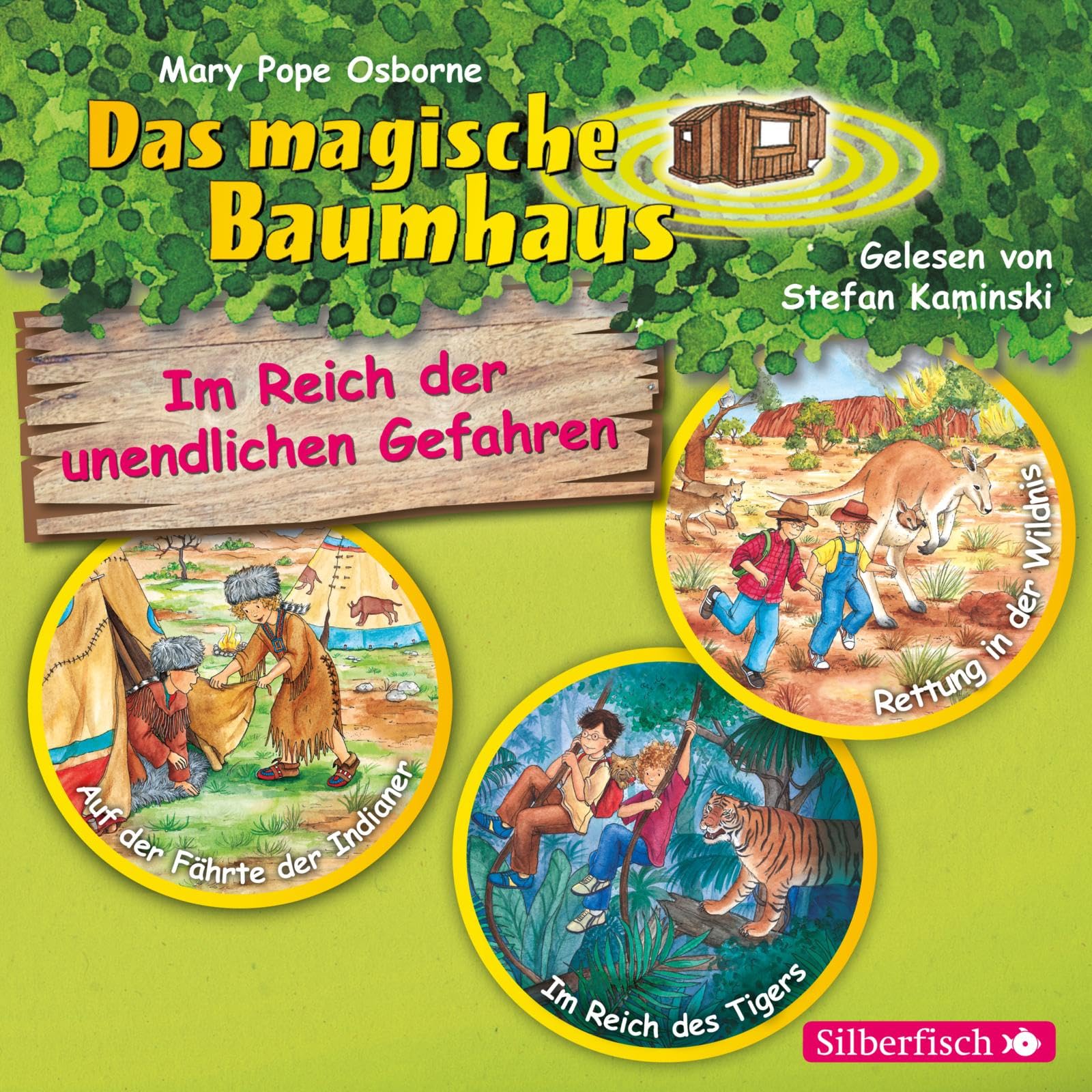 Das magische Baumhaus Hörbuchbox Auf der Fährte der Indianer / Im Reich des Tigers / Rettung in der Wildnis (3 CDs, Band 16–18)