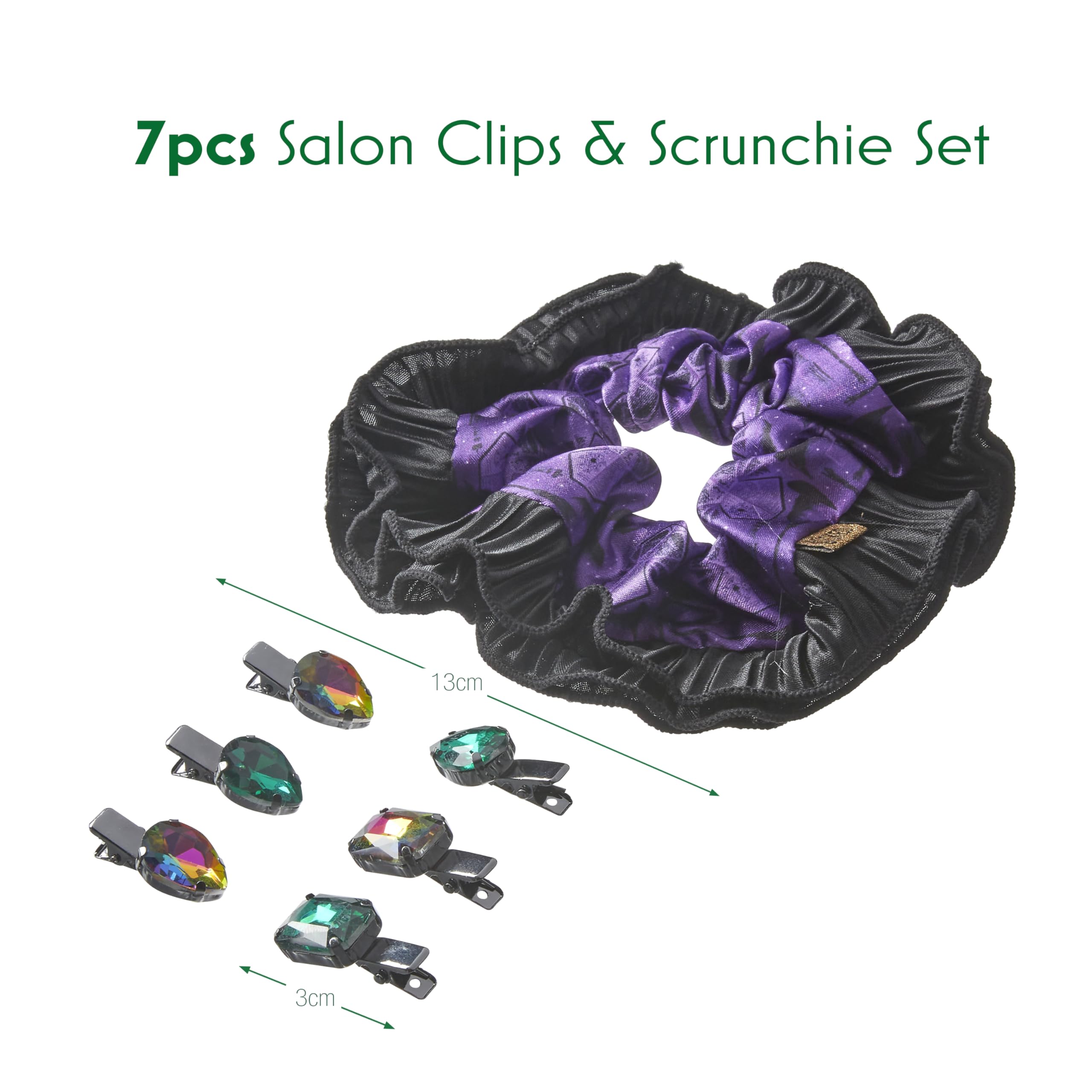 Amazon.com : Wicked Elphaba Scrunchie & Hair Clip set - hair 