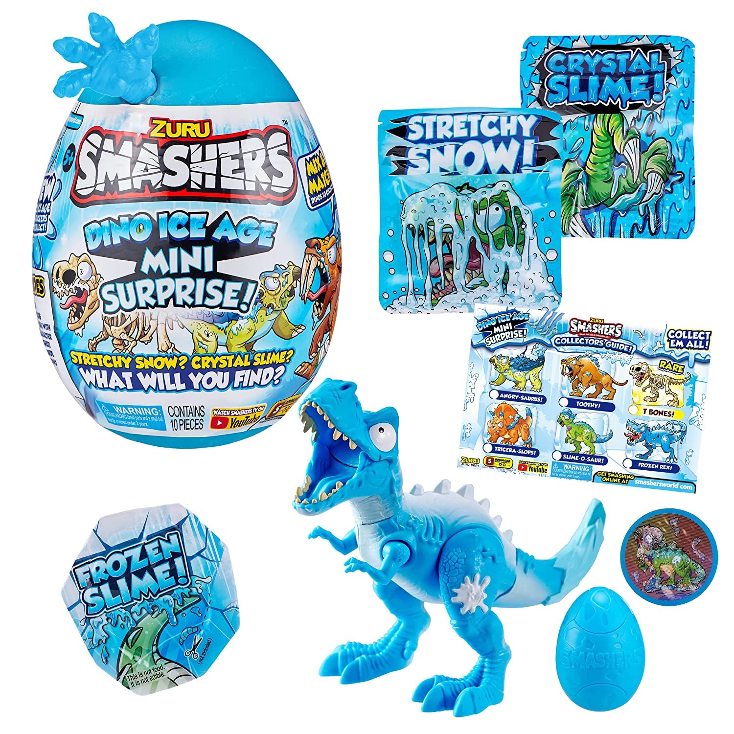 Breatoi Smash-Here! The Dino Ice Age Mini Surprise Egg For Girls Boys Ages 3,4,5,6,... (T-Rex)