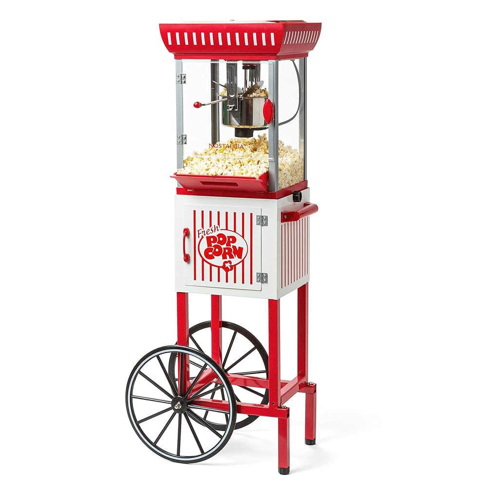 Nostalgia Vintage Movie Theater Style Popcorn Maker Machine