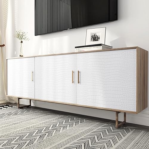 Miniatura 4 de WESTICK Papel tapiz blanco texturizado para dormitorio, 15.75 x 394 pulgadas, papel de contacto blanco de cocodrilo para despegar y pegar para