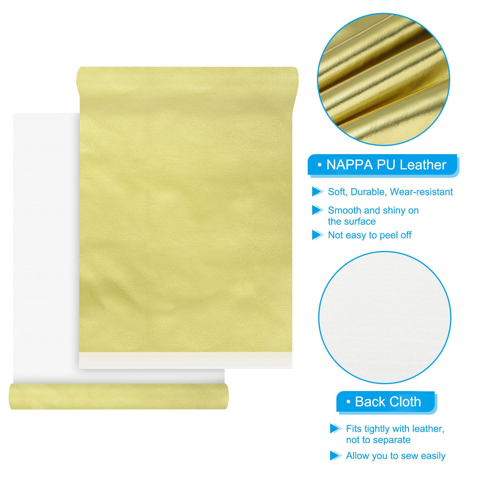 PATIKIL 54x19.7x0.03 Inch Faux Leather Sheets - Image 3