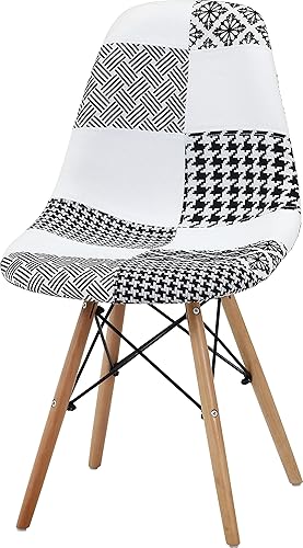 不二貿易(Fujiboeki) Fuji Boeki 70589 Eames Chair, Width 20.1 x Depth 18.1 x Height 32.3 inches (51 x 46 x 82 cm), Black/White, Dining Chair, Shell Type,