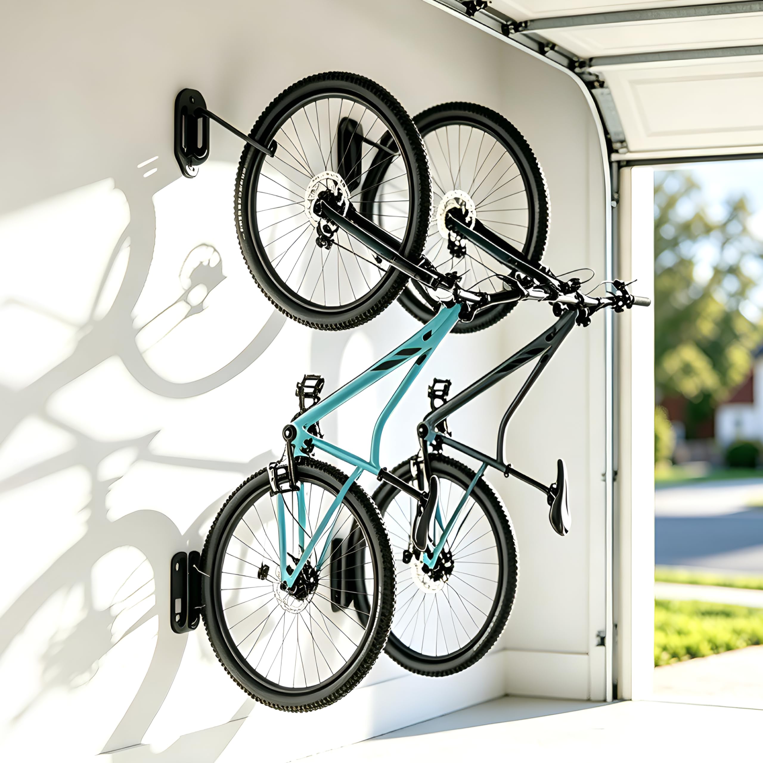 PEGZONE Swivel Bike Wall Mount 2 Pack Black