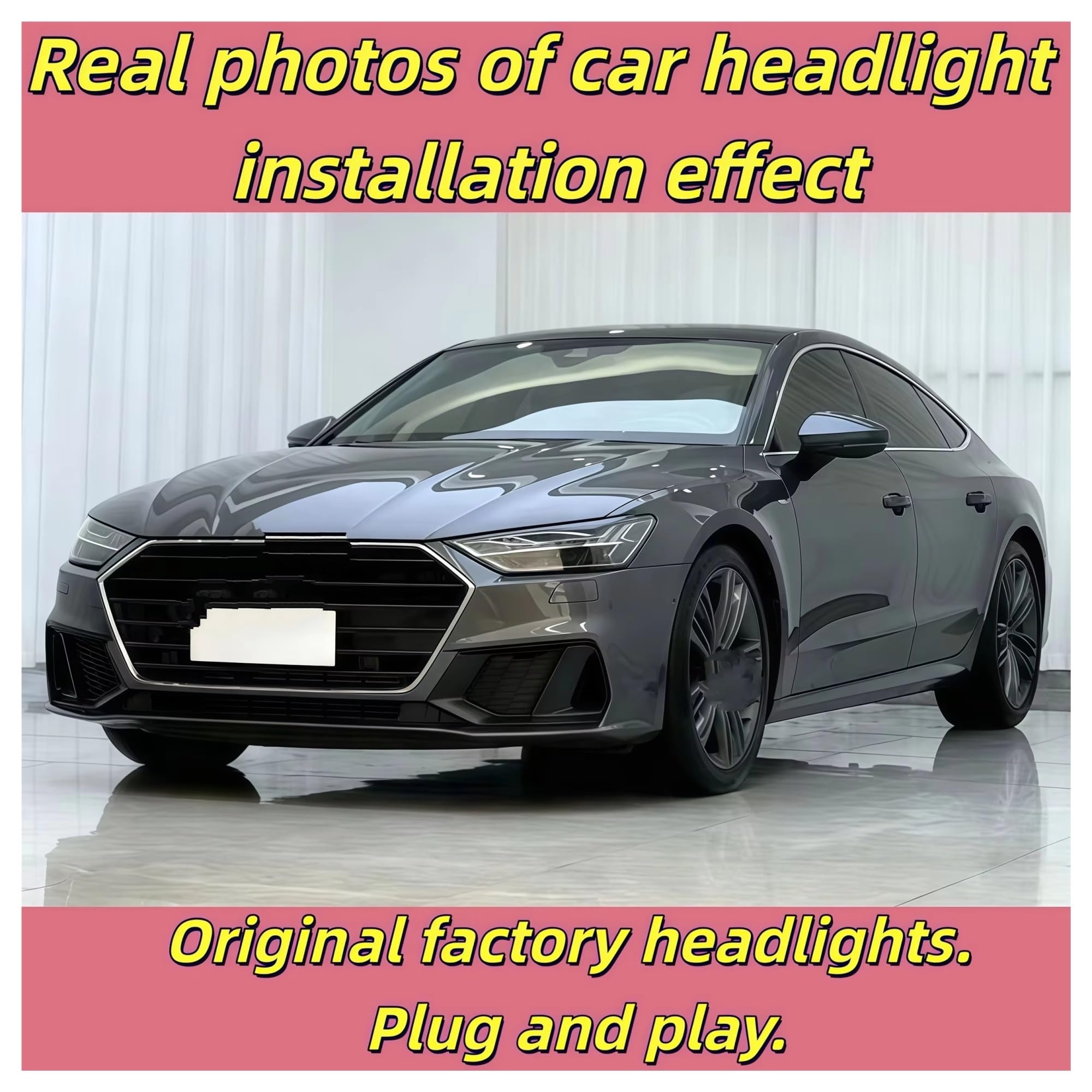 FARO PRINCIPAL Para A7 2019-2025, Conjunto De Faros De Matriz De Luces De Circulación Diurna Flujo Agua Dinámico OLED De Alta Configuración Faros Delanteros(Without modules,Izquierda)