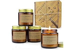Soy Candles Essential Oils: 4-Pack Aromatherapy Jar Candles Set