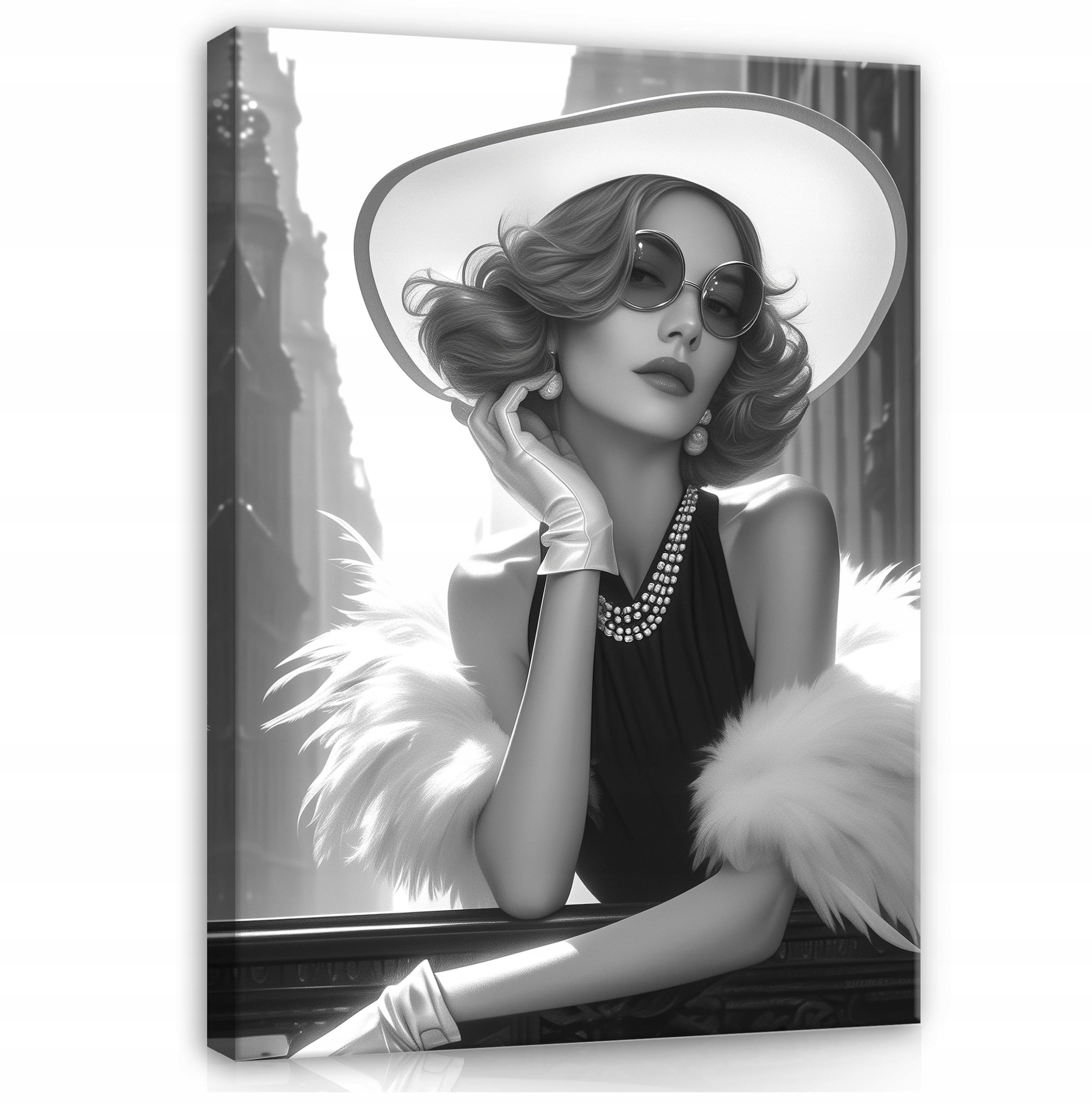 WallArena - Canvas Art - Mom - 80x120 cm Prints - Picture On Canvas - XXL Large Wall Art For Living Room & Bedroom - Modern Living Room Wall Art - Art Canvas Print Glamorous portrait