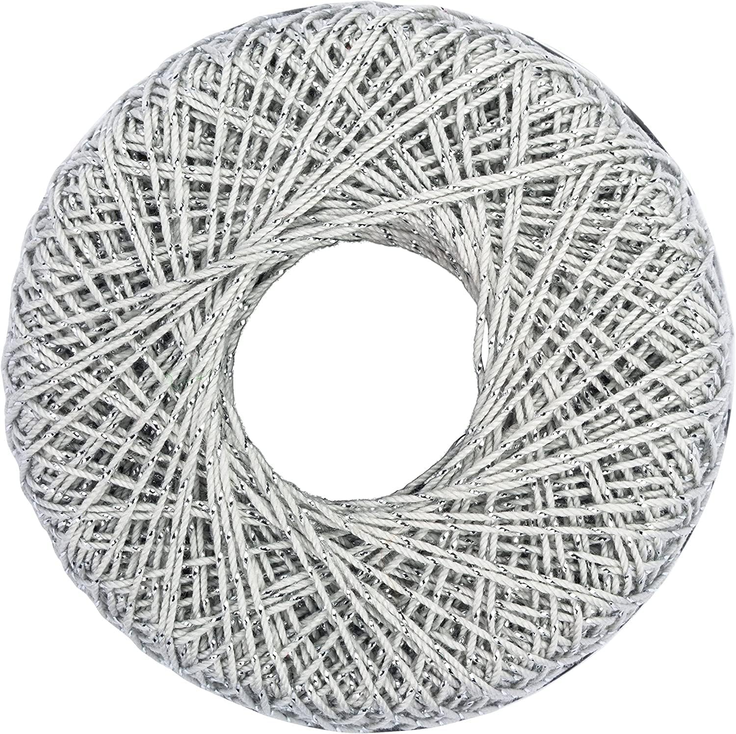 Red Heart Coats Crochet Metallic Crochet Thread, 10, Silver/Silver