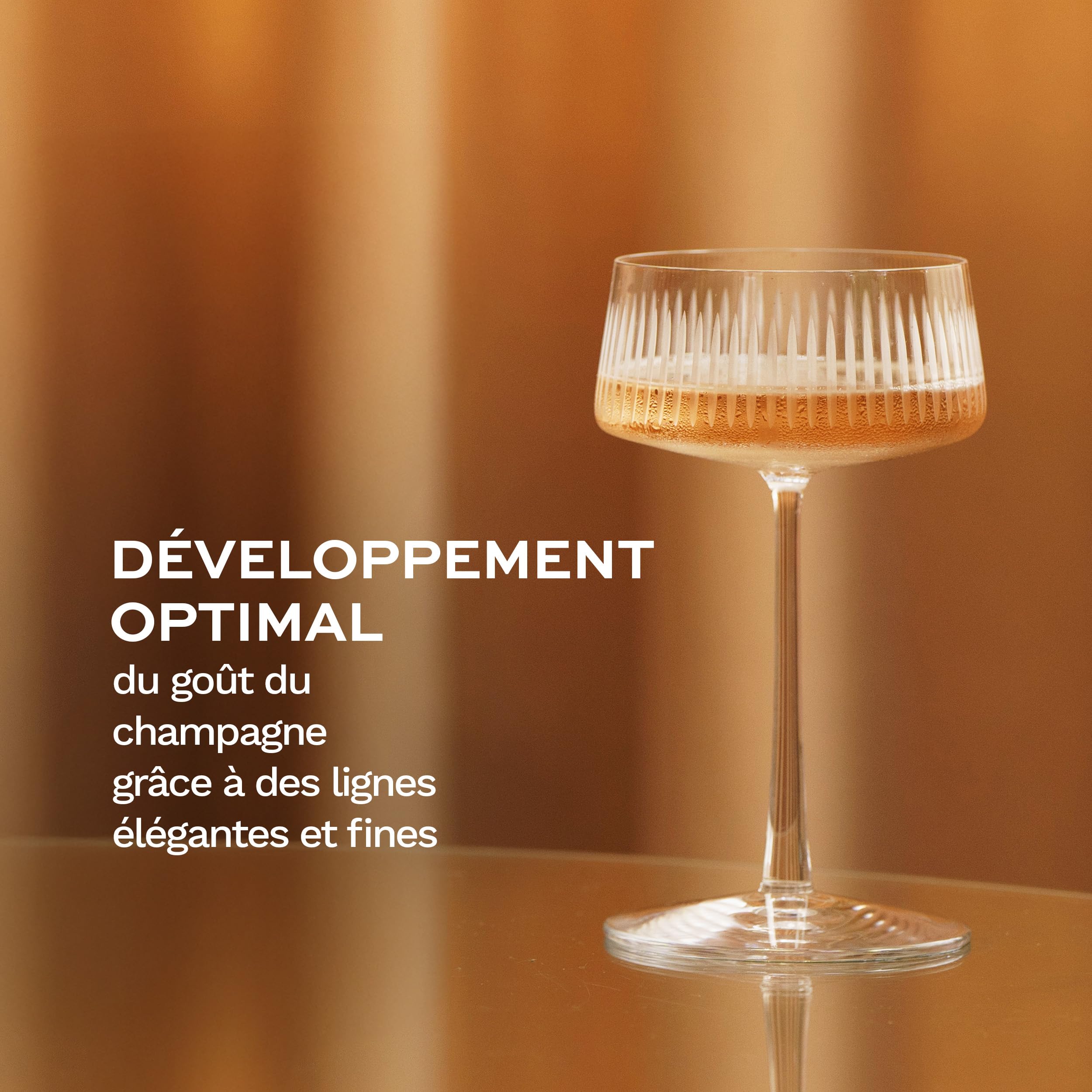 Stölzle Lausitz SOHO Coupes à Champagne Set de 6 275ml – Verres Élégants pour Champagne & Cocktails – Verres en Cristal de Haute Qualité – Lavables au Lave-Vaisselle, Made in Germany