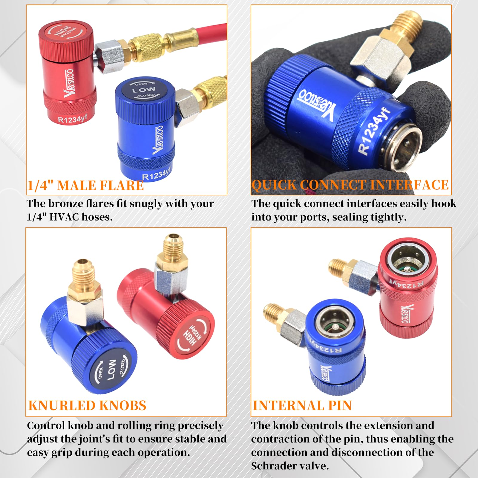 Snapklik.com : R1234yf Quick Coupler, High & Low Pressure Couplers 2 ...