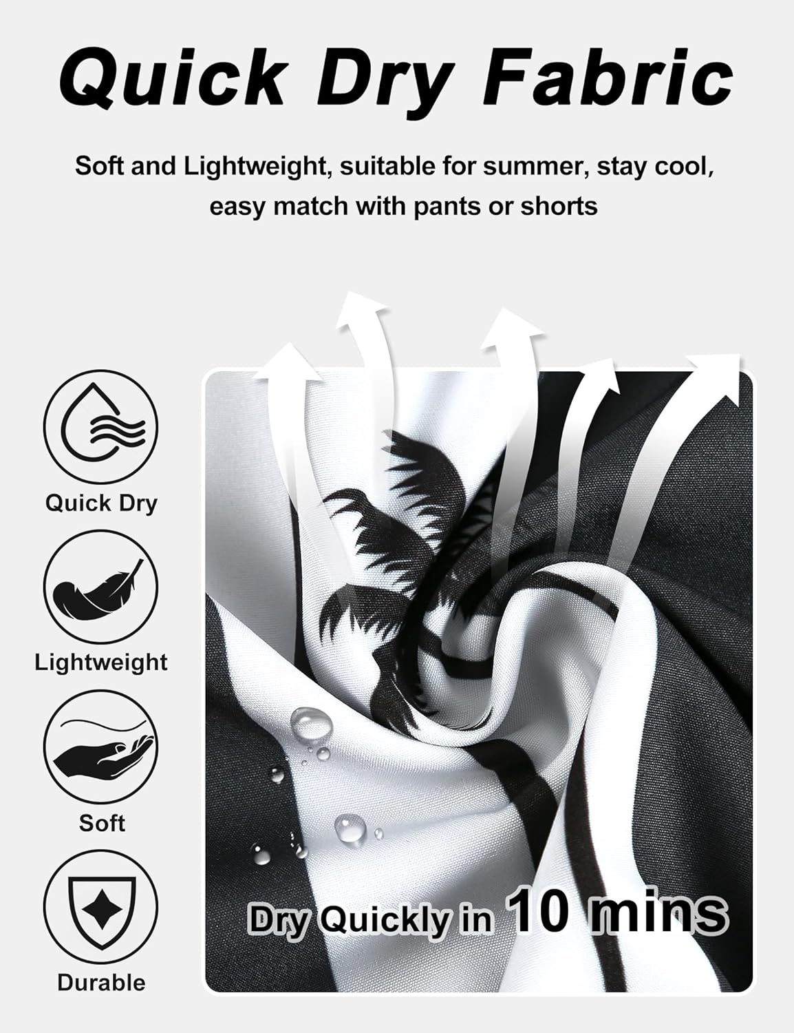 BOJIN Men's Hawaiian Shirts Short Sleeve Button Down Casual Shirts Summer Printed Tropical Floral Aloha Beach Shirts - Image 5