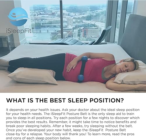 Miniatura 8 de Nov 2023 Posicionador de sueño mejorado  Dispositivo de terapia posicional  Ayuda antironquidos y respiración  Previene las arrugas del pecho y la