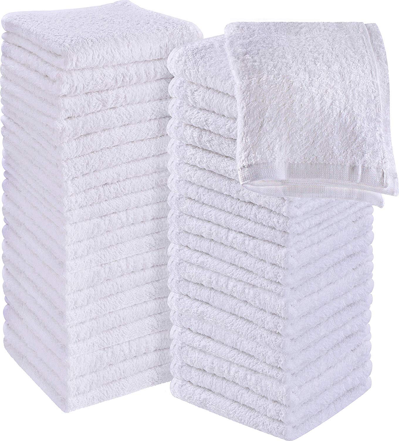 Serviettes de toilette 30x30 cm très absorbantes en pur coton