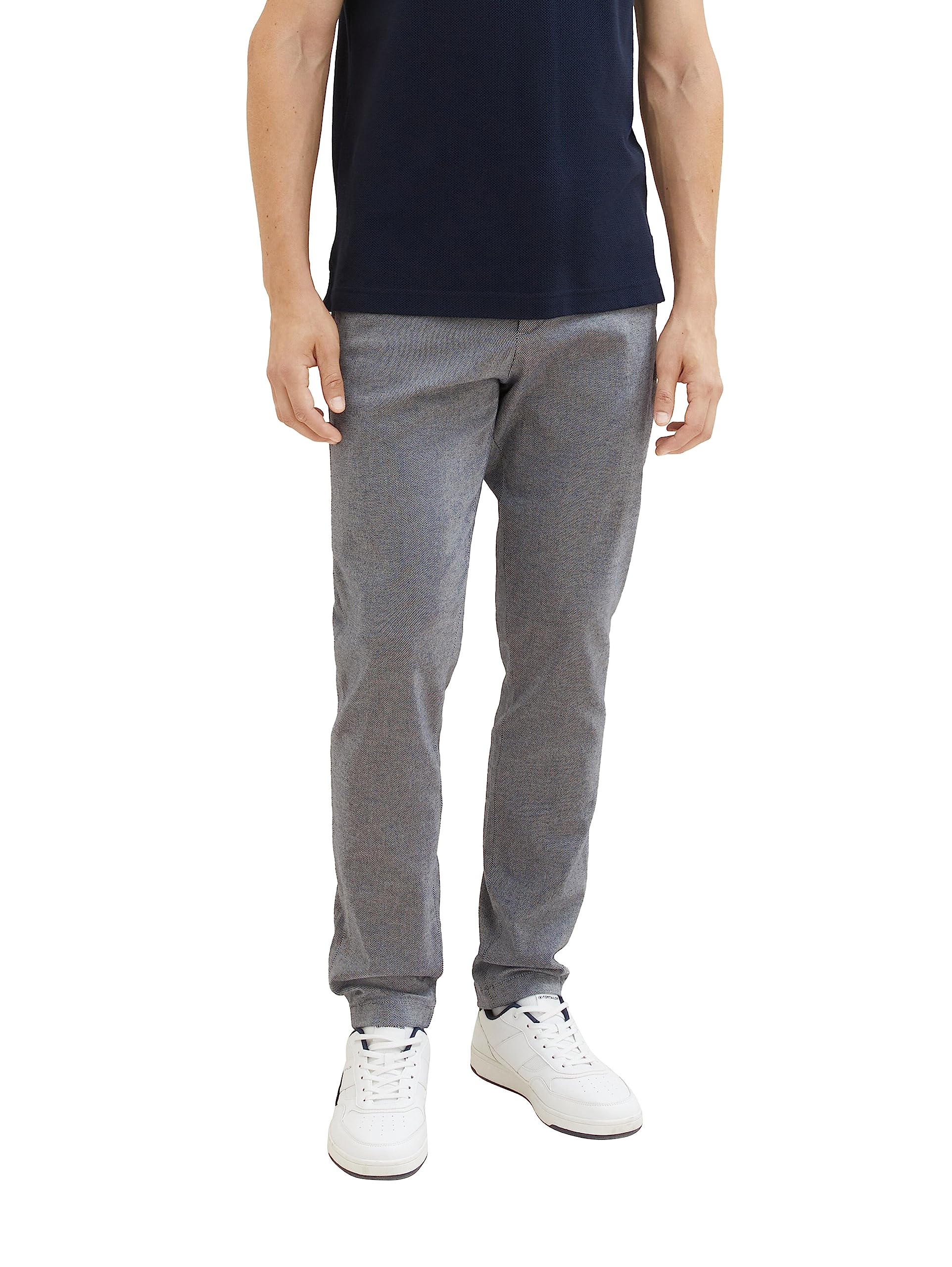 Tom Tailor Herren Slim Fit Stretch Chino Hose mit Gürtel 1037653