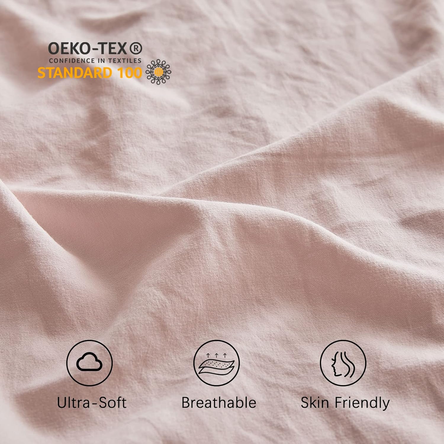 MILDLY Queen Pillowcases - 2 Pack Ultra Soft Washed Microfiber Shrinkage and Fade Resistant Pillow Covers with Envelope Closure 20 x 30 Inches, Pink - Image 2