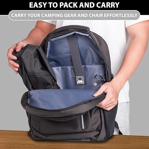 Miniatura 5 de Coolklick - Sillas de campamento, silla de playa con capacidad de 330 libras, sillas plegables para exteriores, viajes, senderismo, mochileros y