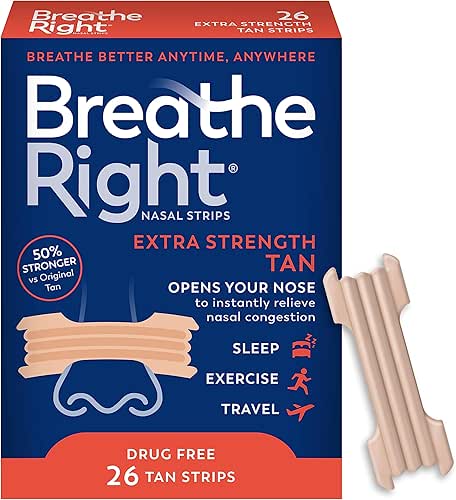 Breathe Right Nasal Strips Extra Strength Tan Nasal Strips Help