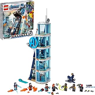 LEGO Marvel Avengers: Avengers Tower Battle 76166 Collectible Building Toy with Action Scenes and Superhero Minifigures; Cool Holiday or Birthday Gift (685 Pieces)
