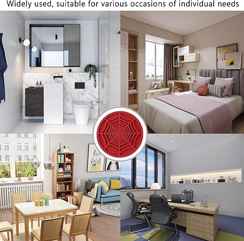 Miniatura 10 de 4 posavasos de silicona para automóvil, diseño único de telaraña antideslizante, accesorios interiores de automóvil, portavasos universales de 2.75