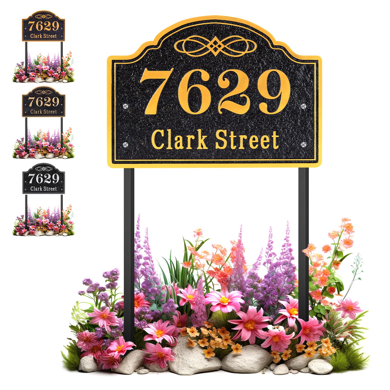 WJSIGN Custom Aluminum Address Plaque