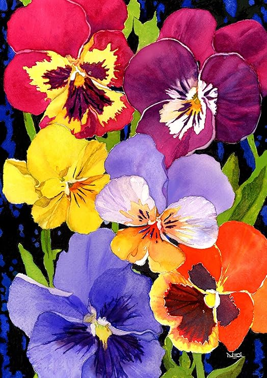 Toland Home Garden 1012552 Pansy Perfection Spring Flag