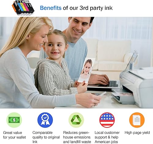 Miniatura 2 de Cartlee Juego de 5 cartuchos de tinta compatibles 564XL de alto rendimiento para HP Photosmart 5510 5520 6510 6520 6525 7510 7520 7525 B8550 C6380