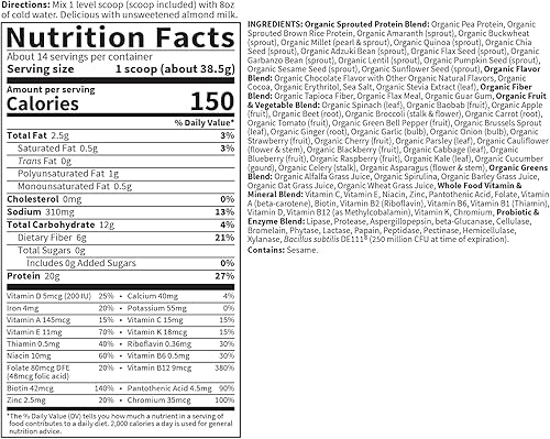 Miniatura 33 de Alimento crudo orgánico Garden of Life , 101610, L, 1, 1