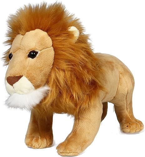 Ice King Bear Peluche de león, juguete de peluche realista, 12 pulgadas de longitud