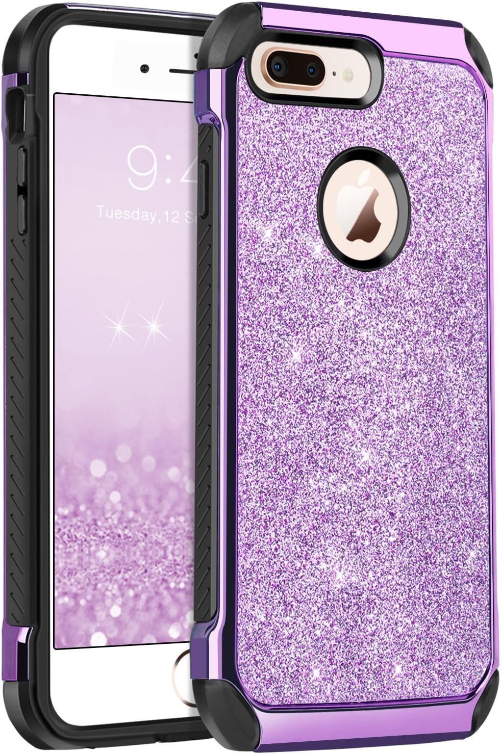 BENTOBEN iPhone 8 Plus Case, iPhone 8 Plus Glitter Case, Shockproof