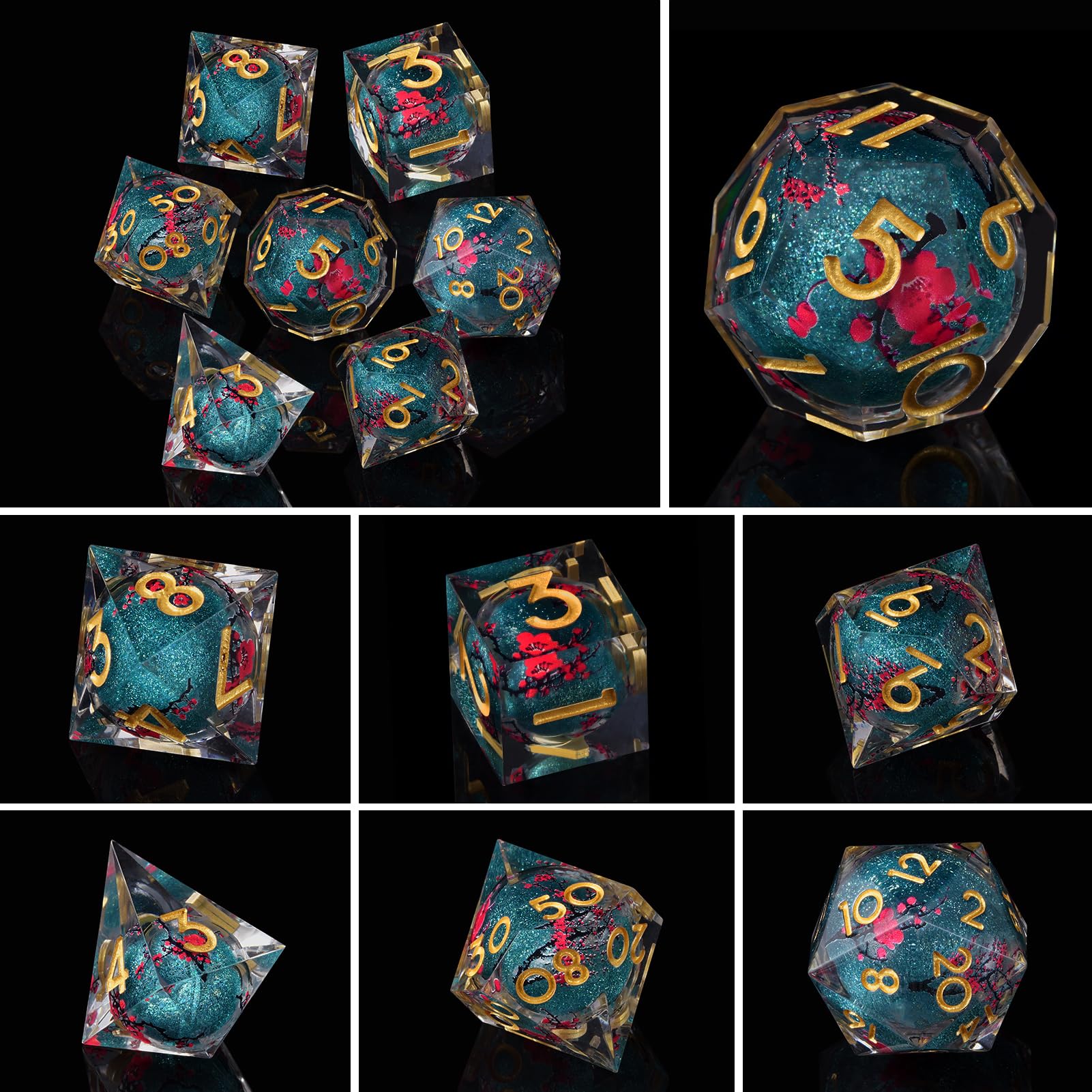 ORUZA 7 PCS Liquid Core Polyhedral DND Dice - Image 2