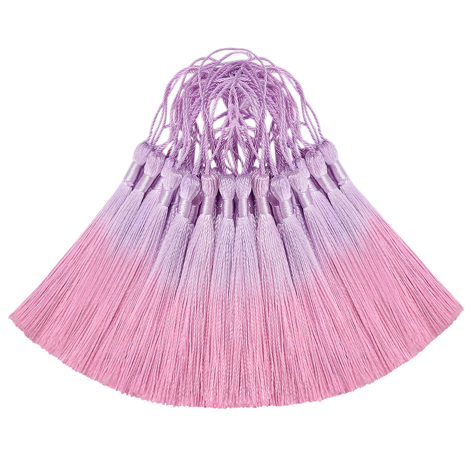 Small Bookmark Tassel DIY Craft: Bulk 50pcs Personalized Fringe Kit with String for Sublimation Cap,Graduation Gown,Bag Chain Cord,Furniture Pendant,