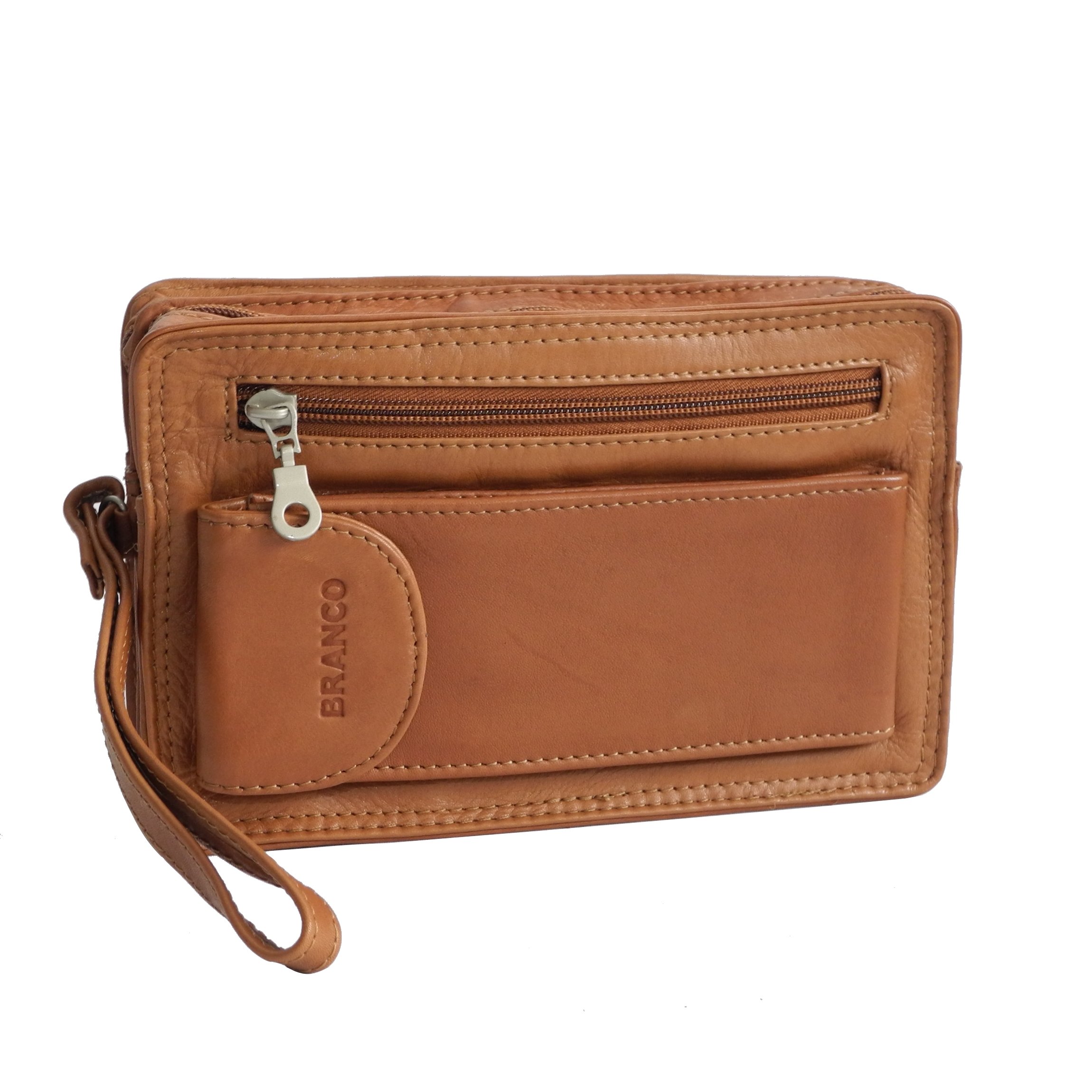 Branco Leather - Exquisite Leather Men's Wrist Bag, Handbag, Double Chamber Available - Presented by Zmoka®
